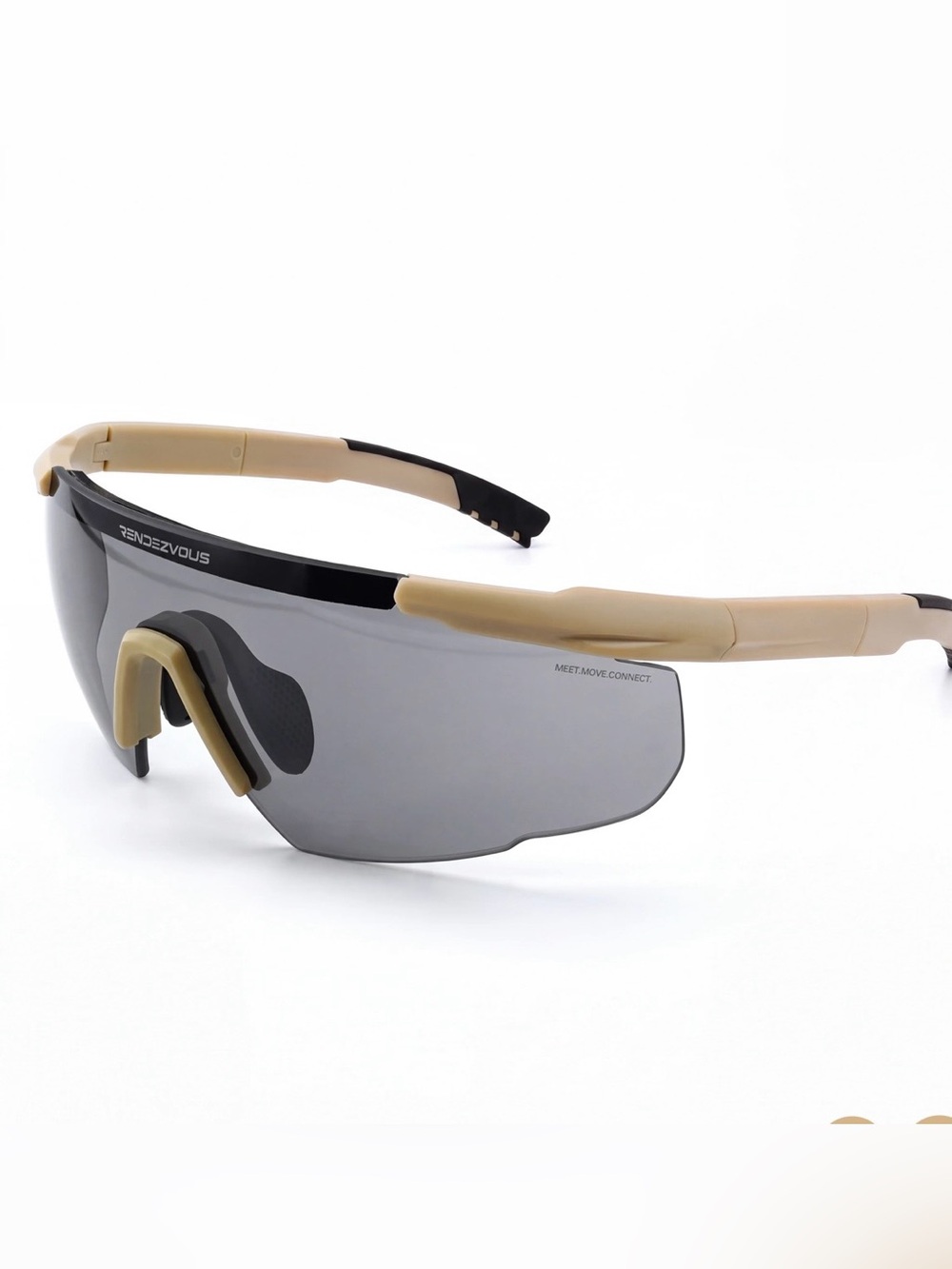 Rendezvous R2 Performance Sunglasses - Dune colored Frame, Gray Smoke Lens